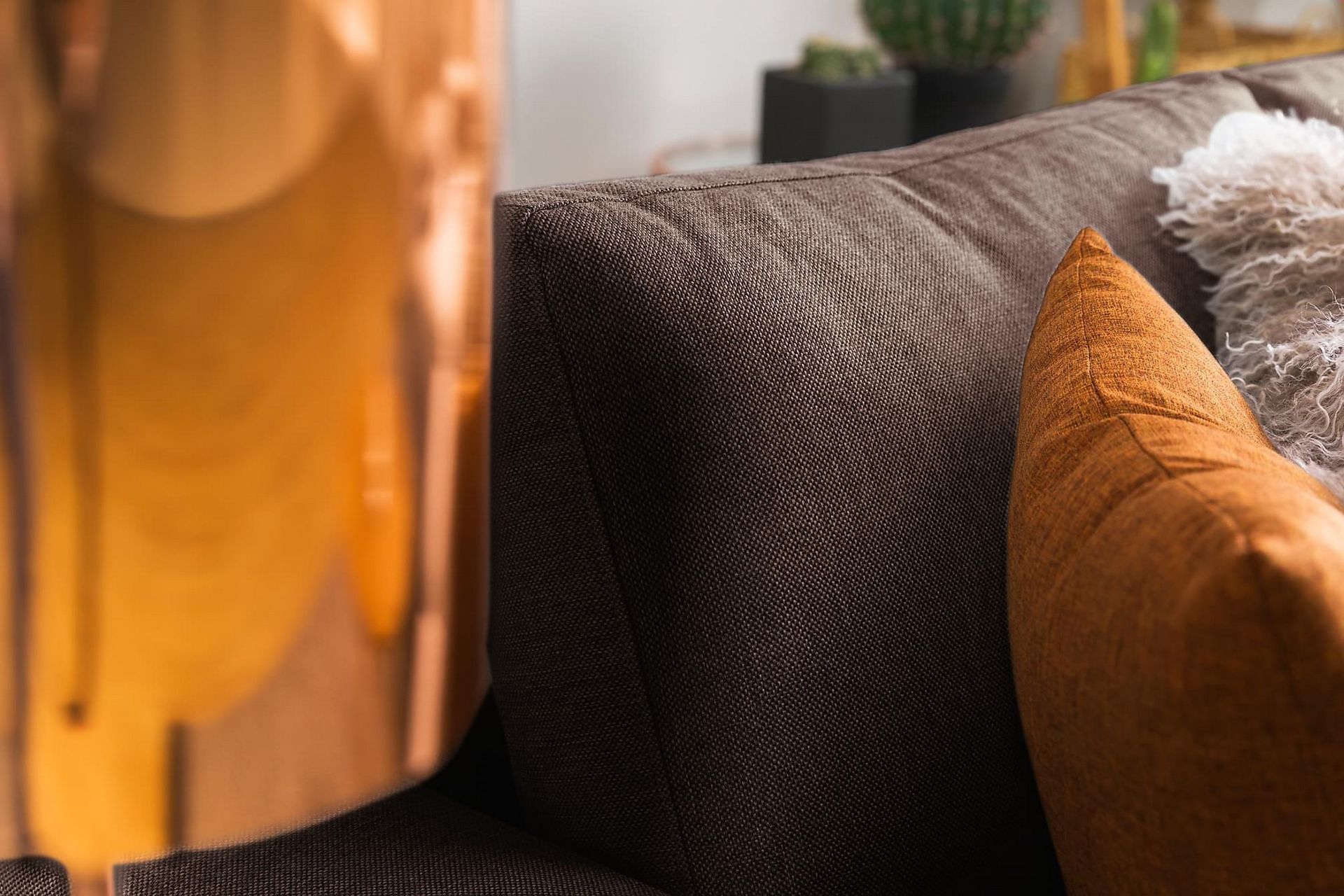 Crazy 3-seters Vendbar L-formet Sjeselongsofa i Stoff - Brun - Møbler - Sofaer - Sofa med sjeselong