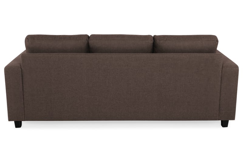 Crazy 3-seters Vendbar L-formet Sjeselongsofa i Stoff - Brun - Møbler - Sofaer - Sofa med sjeselong