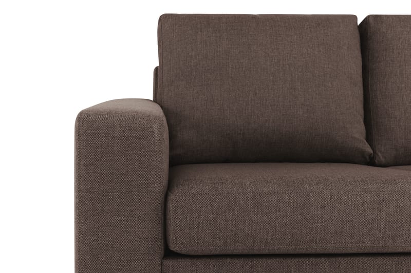 Crazy 3-seters Vendbar L-formet Sjeselongsofa i Stoff - Brun - Møbler - Sofaer - Sofa med sjeselong
