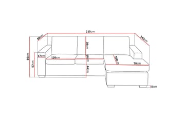 Crazy 3-seters Vendbar L-formet Sjeselongsofa i Stoff - Brun - Møbler - Sofaer - Sofa med sjeselong