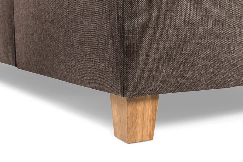 Crazy 3-seters Vendbar L-formet Sjeselongsofa i Stoff - Brun - Møbler - Sofaer - Sofa med sjeselong - 3 seters sofa med divan