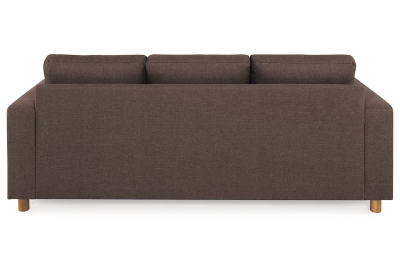 Crazy 3-seters Vendbar L-formet Sjeselongsofa i Stoff - Brun - Møbler - Sofaer - Sofa med sjeselong