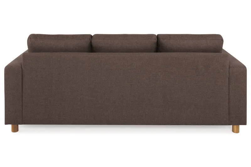 Crazy 3-seters Vendbar L-formet Sjeselongsofa i Stoff - Brun - Møbler - Sofaer - Sofa med sjeselong - 3 seters sofa med divan
