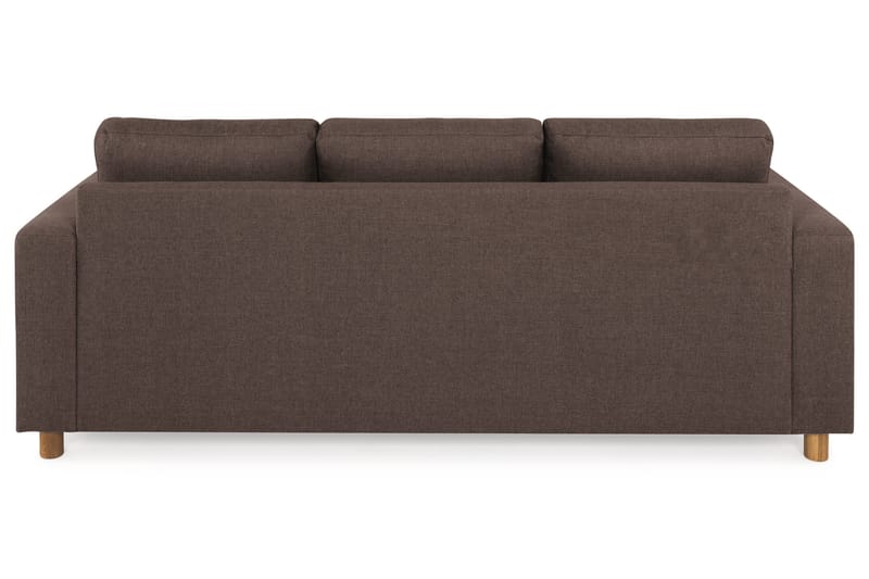 Crazy 3-seters Vendbar L-formet Sjeselongsofa i Stoff - Brun - Møbler - Sofaer - Sofa med sjeselong - 3 seters sofa med divan
