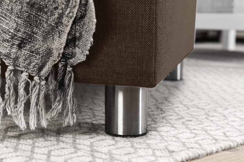 Crazy 3-seters Vendbar L-formet Sjeselongsofa i Stoff - Brun - Møbler - Sofaer - Sofa med sjeselong - 3 seters sofa med divan