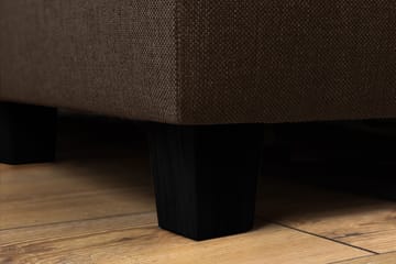 Crazy 3-seters Vendbar L-formet Sjeselongsofa i Stoff - Brun - Møbler - Sofaer - Sofa med sjeselong