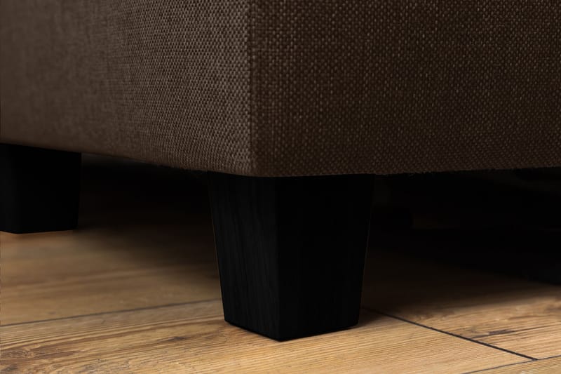 Crazy 3-seters Vendbar L-formet Sjeselongsofa i Stoff - Brun - Møbler - Sofaer - Sofa med sjeselong