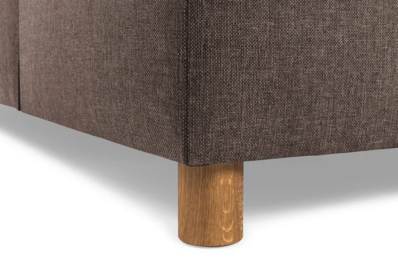 Crazy 3-seters Vendbar L-formet Sjeselongsofa i Stoff - Brun - Møbler - Sofaer - Sofa med sjeselong - 3 seters sofa med divan