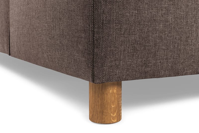 Crazy 3-seters Vendbar L-formet Sjeselongsofa i Stoff - Brun - Møbler - Sofaer - Sofa med sjeselong - 3 seters sofa med divan