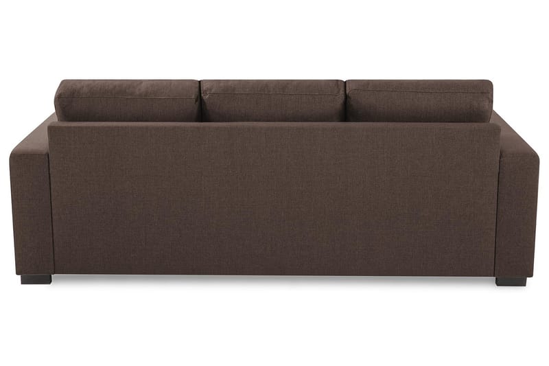 Crazy 3-seters Vendbar L-formet Sjeselongsofa i Stoff - Brun - Møbler - Sofaer - Sofa med sjeselong - 3 seters sofa med divan