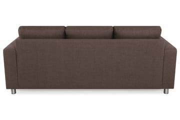 Crazy 3-seters Vendbar L-formet Sjeselongsofa i Stoff - Brun - Møbler - Sofaer - Sofa med sjeselong
