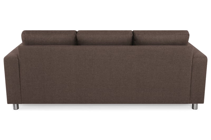 Crazy 3-seters Vendbar L-formet Sjeselongsofa i Stoff - Brun - Møbler - Sofaer - Sofa med sjeselong