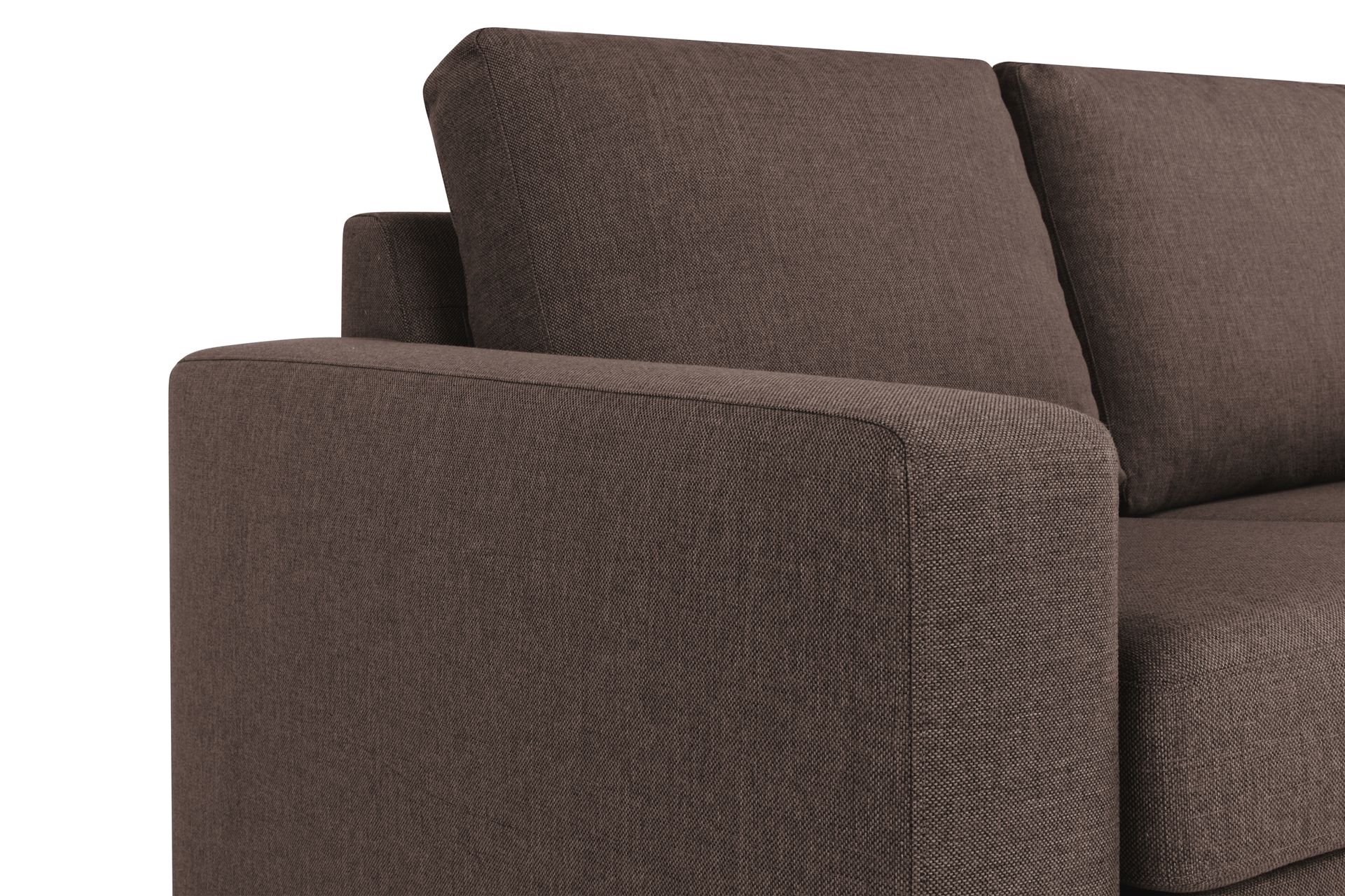 Crazy 3-seters Vendbar L-formet Sjeselongsofa i Stoff - Brun - Møbler - Sofaer - Sofa med sjeselong