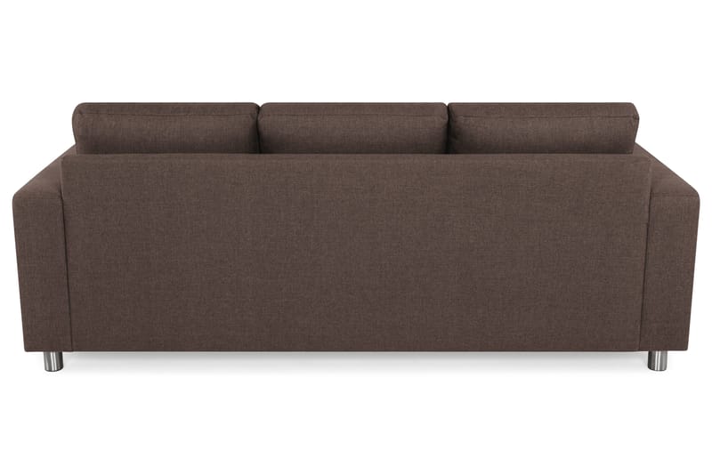 Crazy 3-seters Vendbar L-formet Sjeselongsofa i Stoff - Brun - Møbler - Sofaer - Sofa med sjeselong - 3 seters sofa med divan