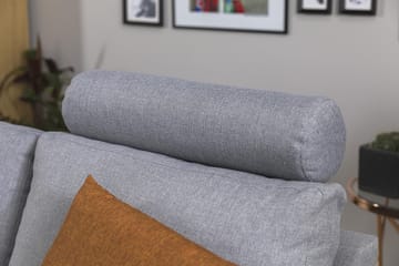 Crazy 3-seters Vendbar L-formet Sjeselongsofa i Stoff - Grå - Møbler - Sofaer - Sofa med sjeselong