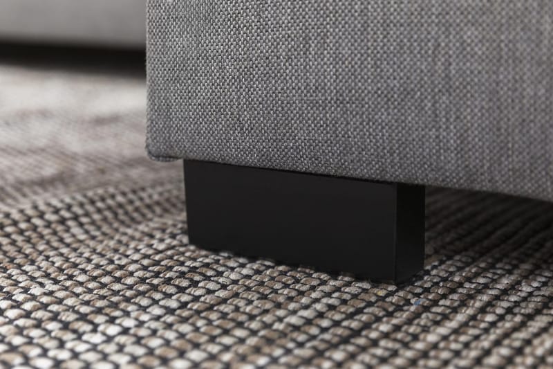 Crazy 3-seters Vendbar L-formet Sjeselongsofa i Stoff - Grå - Møbler - Sofaer - Sofa med sjeselong