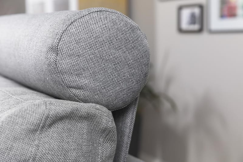 Crazy 3-seters Vendbar L-formet Sjeselongsofa i Stoff - Grå - Møbler - Sofaer - Sofa med sjeselong