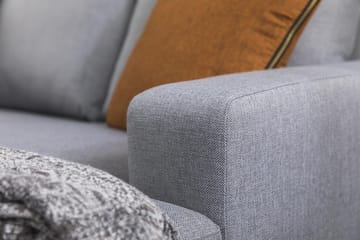 Crazy 3-seters Vendbar L-formet Sjeselongsofa i Stoff - Grå - Møbler - Sofaer - Sofa med sjeselong