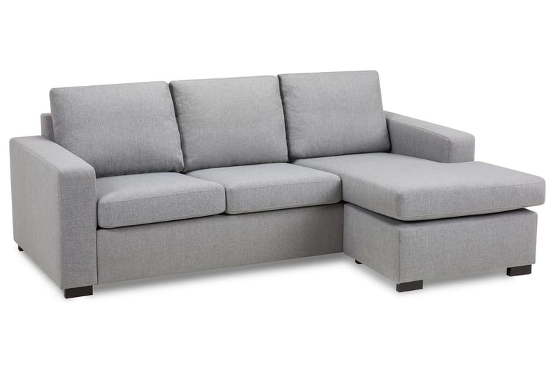 Crazy 3-seters Vendbar L-formet Sjeselongsofa i Stoff - Grå - Møbler - Sofaer - Sofa med sjeselong