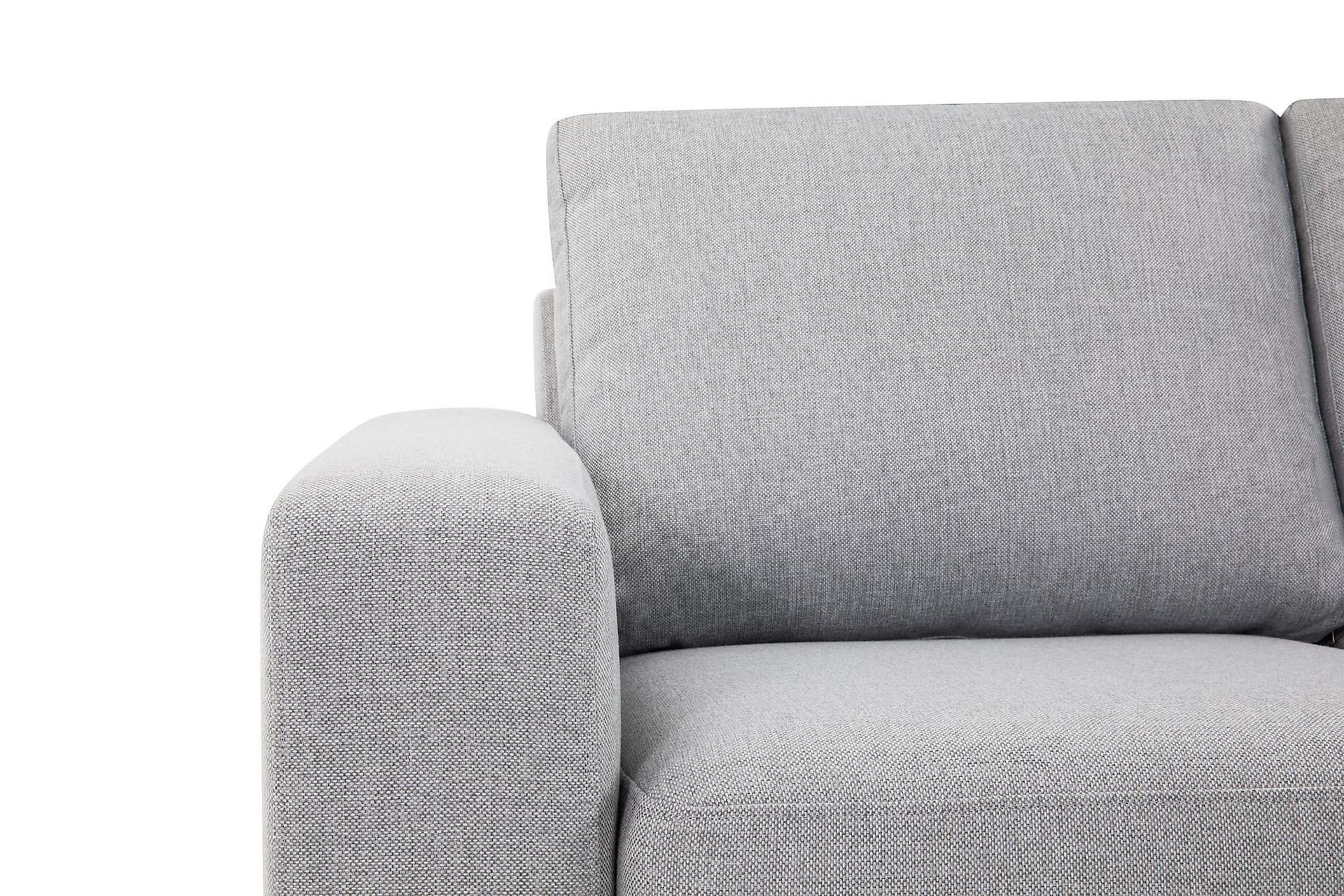 Crazy 3-seters Vendbar L-formet Sjeselongsofa i Stoff - Grå - Møbler - Sofaer - Sofa med sjeselong