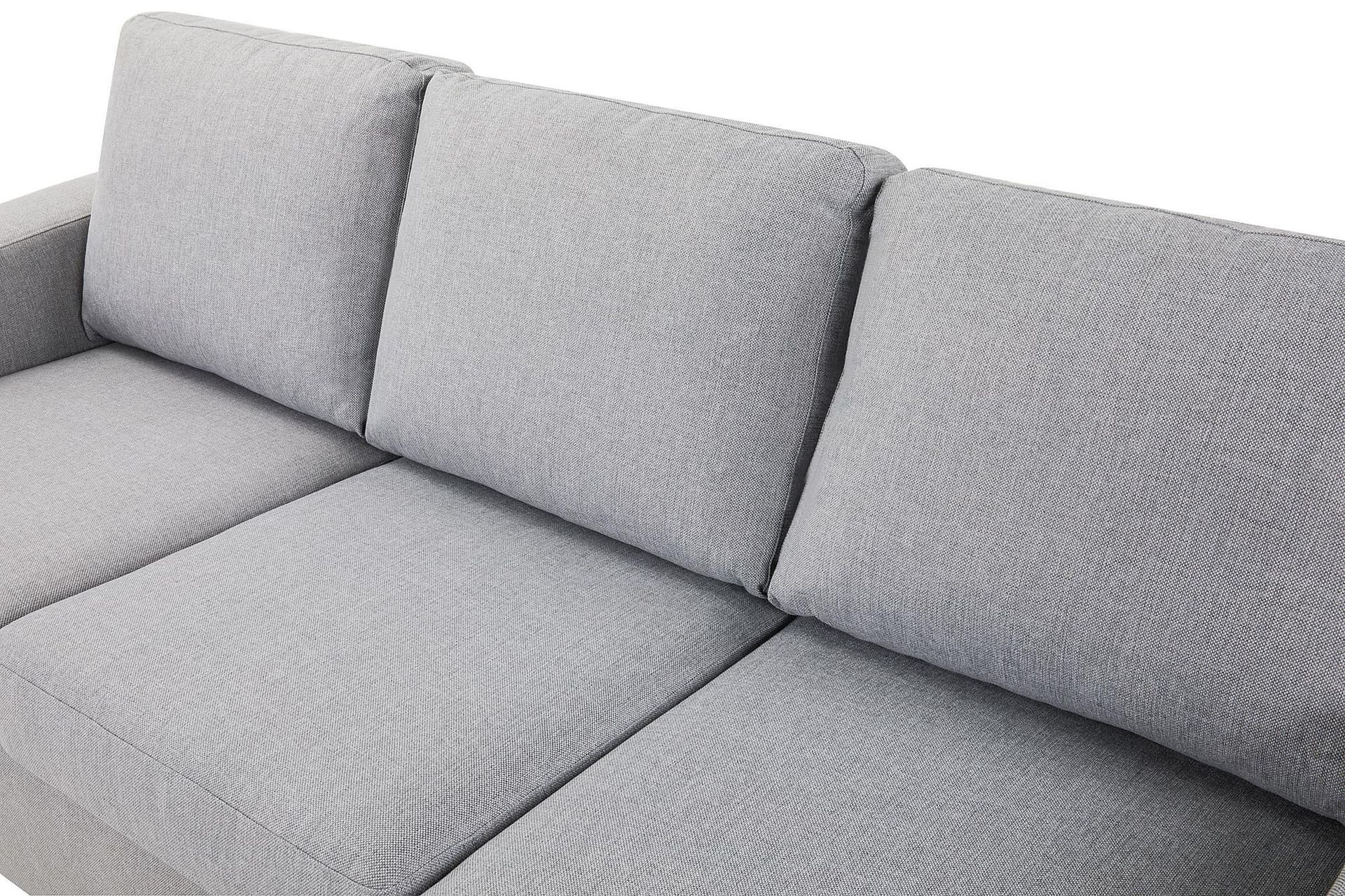 Crazy 3-seters Vendbar L-formet Sjeselongsofa i Stoff - Grå - Møbler - Sofaer - Sofa med sjeselong