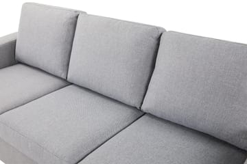 Crazy 3-seters Vendbar L-formet Sjeselongsofa i Stoff - Grå - Møbler - Sofaer - Sofa med sjeselong