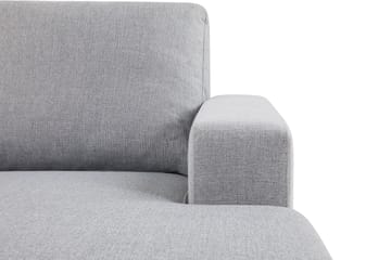 Crazy 3-seters Vendbar L-formet Sjeselongsofa i Stoff - Grå - Møbler - Sofaer - Sofa med sjeselong