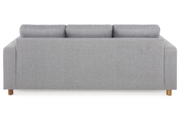 Crazy 3-seters Vendbar L-formet Sjeselongsofa i Stoff - Grå - Møbler - Sofaer - Sofa med sjeselong