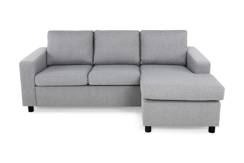 Crazy 3-seters Vendbar L-formet Sjeselongsofa i Stoff - Grå - Møbler - Sofaer - Sofa med sjeselong