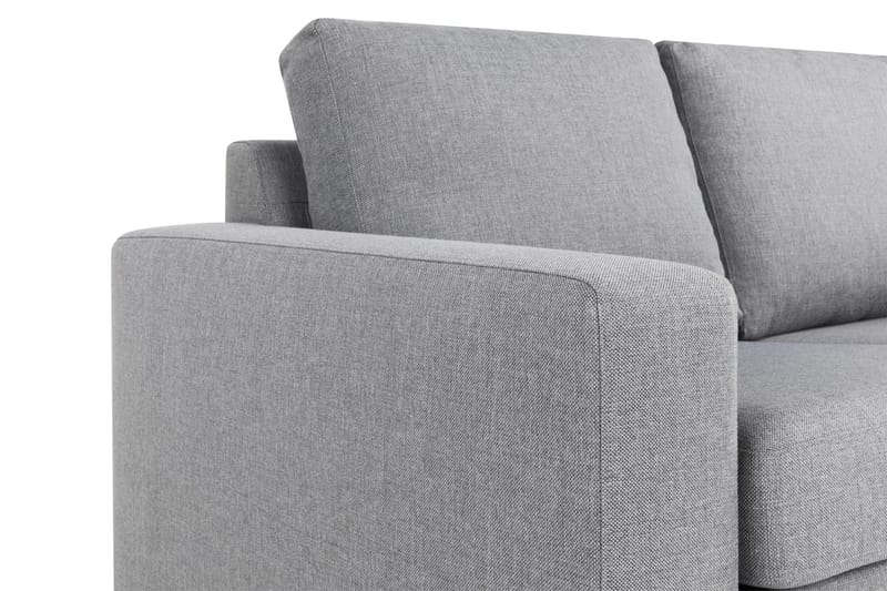 Crazy 3-seters Vendbar L-formet Sjeselongsofa i Stoff - Grå - Møbler - Sofaer - Sofa med sjeselong