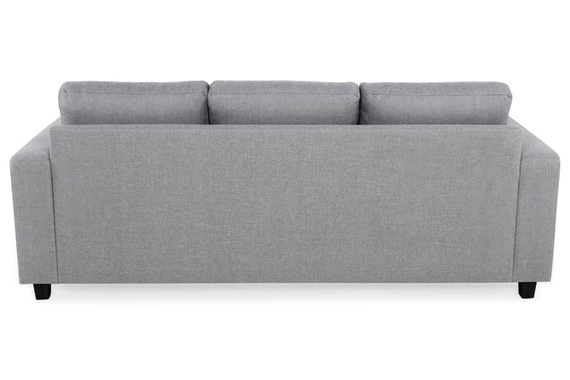 Crazy 3-seters Vendbar L-formet Sjeselongsofa i Stoff - Grå - Møbler - Sofaer - Sofa med sjeselong