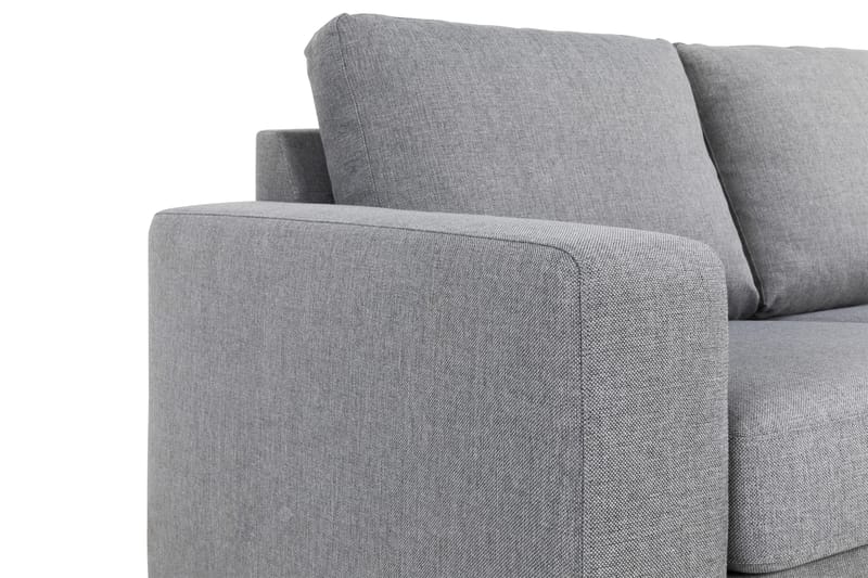 Crazy 3-seters Vendbar L-formet Sjeselongsofa i Stoff - Grå - Møbler - Sofaer - Sofa med sjeselong