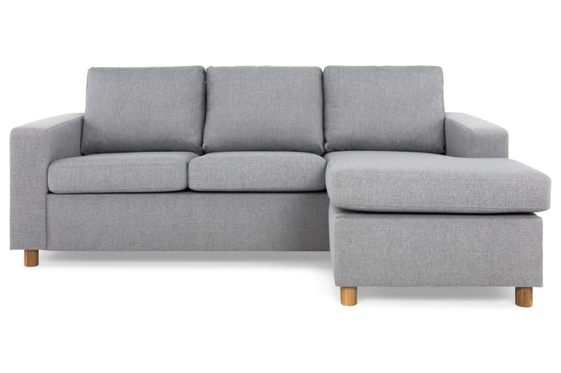 Crazy 3-seters Vendbar L-formet Sjeselongsofa i Stoff - Grå - Møbler - Sofaer - Sofa med sjeselong - 3 seters sofa med divan
