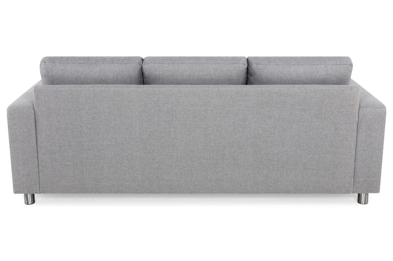 Crazy 3-seters Vendbar L-formet Sjeselongsofa i Stoff - Grå - Møbler - Sofaer - Sofa med sjeselong - 3 seters sofa med divan