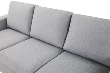 Crazy 3-seters Vendbar L-formet Sjeselongsofa i Stoff - Grå - Møbler - Sofaer - Sofa med sjeselong