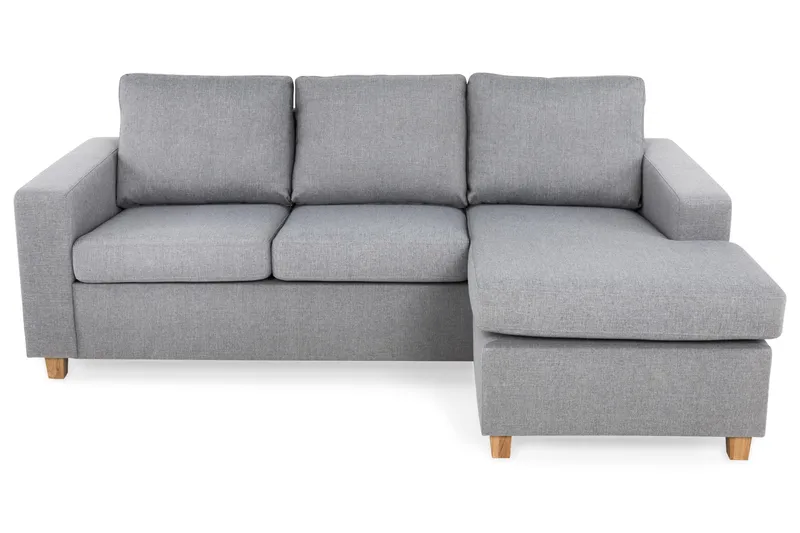 Crazy 3-seters Vendbar L-formet Sjeselongsofa i Stoff - Grå - Møbler - Sofaer - Sofa med sjeselong - 3 seters sofa med divan