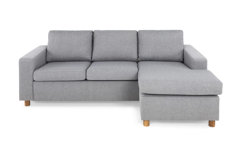 Crazy 3-seters Vendbar L-formet Sjeselongsofa i Stoff - Grå - Møbler - Sofaer - Sofa med sjeselong - 3 seters sofa med divan