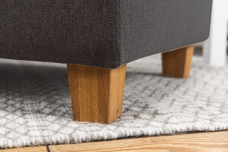 Crazy 3-seters Vendbar L-formet Sjeselongsofa i Stoff - Mørk grå - Møbler - Sofaer - Sofa med sjeselong