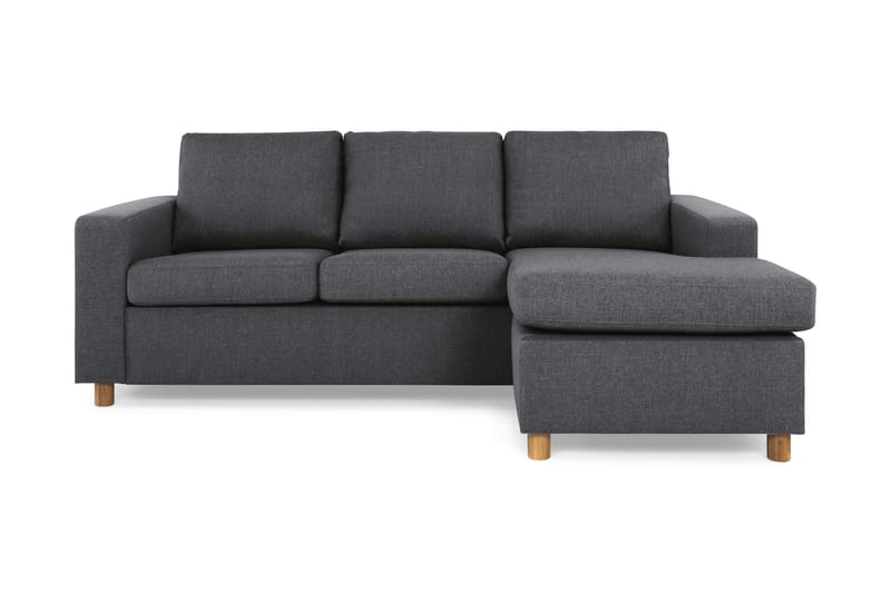 Crazy 3-seters Vendbar L-formet Sjeselongsofa i Stoff - Mørk grå - Møbler - Sofaer - Sofa med sjeselong - 3 seters sofa med divan