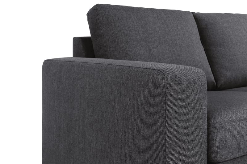 Crazy 3-seters Vendbar L-formet Sjeselongsofa i Stoff - Mørk grå - Møbler - Sofaer - Sofa med sjeselong - 3 seters sofa med divan