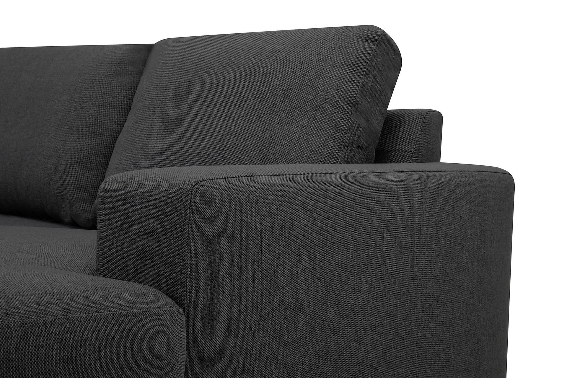 Crazy 3-seters Vendbar L-formet Sjeselongsofa i Stoff - Mørk grå - Møbler - Sofaer - Sofa med sjeselong
