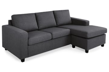 Crazy 3-seters Vendbar L-formet Sjeselongsofa i Stoff - Mørk grå - Møbler - Sofaer - Sofa med sjeselong