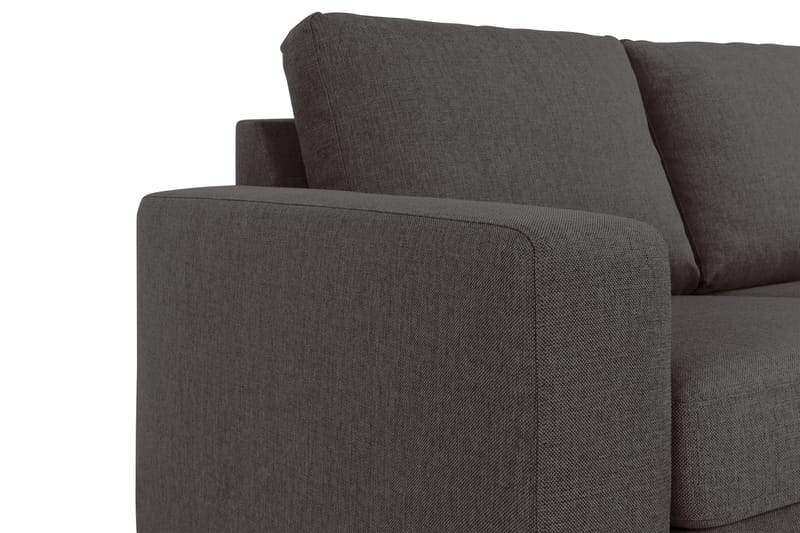 Crazy 3-seters Vendbar L-formet Sjeselongsofa i Stoff - Mørk grå - Møbler - Sofaer - Sofa med sjeselong - 3 seters sofa med divan