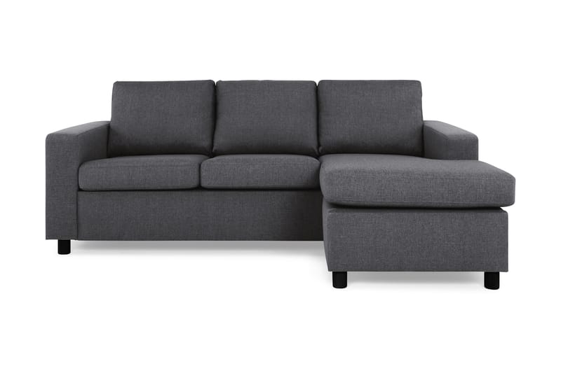Crazy 3-seters Vendbar L-formet Sjeselongsofa i Stoff - Mørk grå - Møbler - Sofaer - Sofa med sjeselong