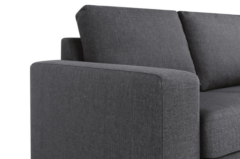 Crazy 3-seters Vendbar L-formet Sjeselongsofa i Stoff - Mørk grå - Møbler - Sofaer - Sofa med sjeselong