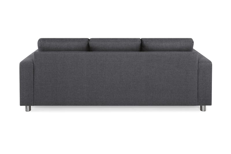 Crazy 3-seters Vendbar L-formet Sjeselongsofa i Stoff - Mørk grå - Møbler - Sofaer - Sofa med sjeselong