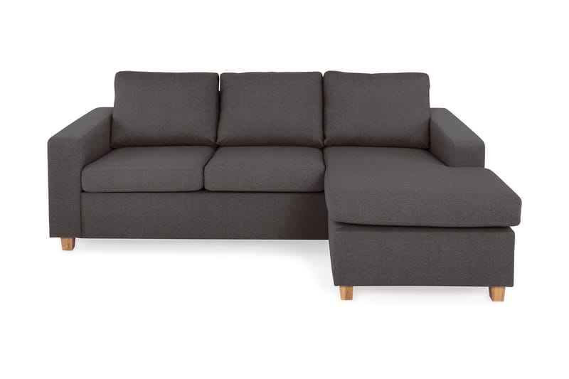 Crazy 3-seters Vendbar L-formet Sjeselongsofa i Stoff - Mørk grå - Møbler - Sofaer - Sofa med sjeselong