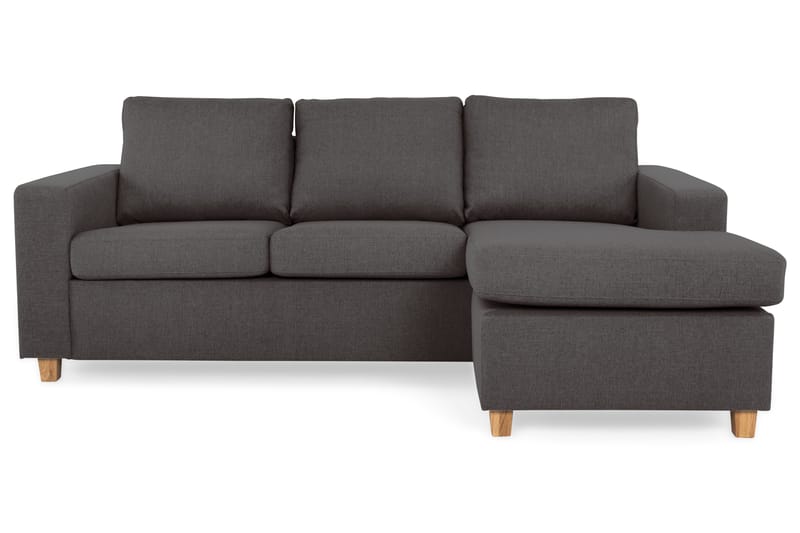 Crazy 3-seters Vendbar L-formet Sjeselongsofa i Stoff - Mørk grå - Møbler - Sofaer - Sofa med sjeselong
