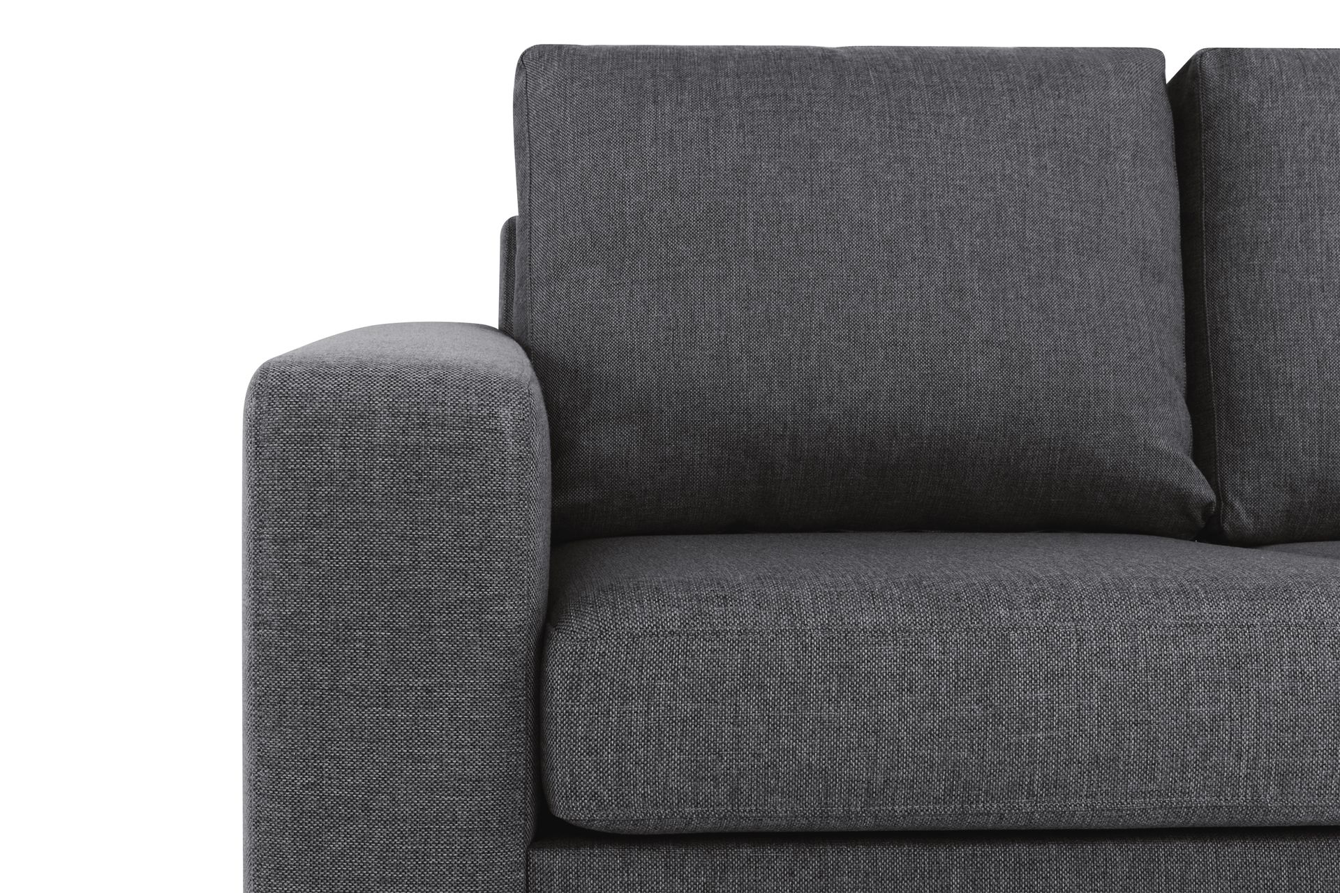 Crazy 3-seters Vendbar L-formet Sjeselongsofa i Stoff - Mørk grå - Møbler - Sofaer - Sofa med sjeselong