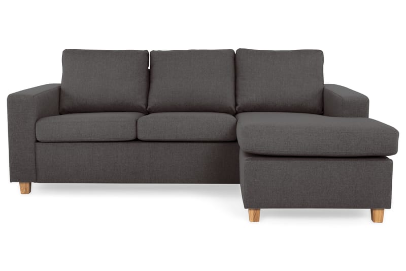 Crazy 3-seters Vendbar L-formet Sjeselongsofa i Stoff - Mørk grå - Møbler - Sofaer - Sofa med sjeselong - 3 seters sofa med divan